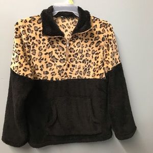 Leopard print Sherpa